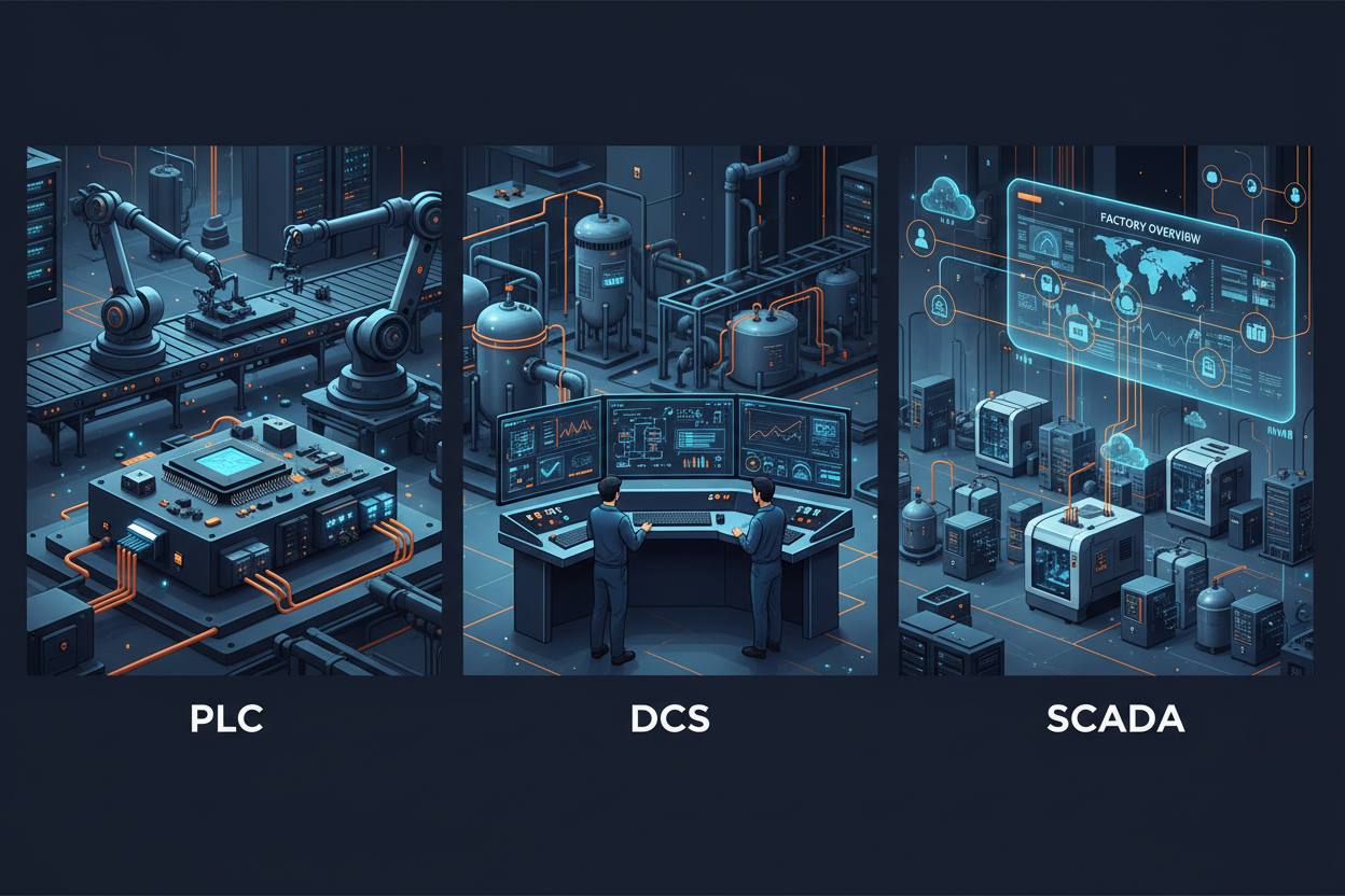 PLC vs DCS vs SCADA: Which Control System Is Right for Your Factory?