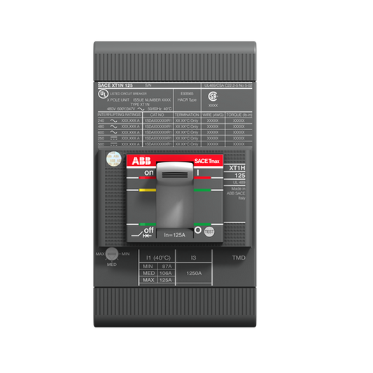 1SDA074704R1 ABB - XT1H 125 TMF 80-800 3p F F UL/CSA