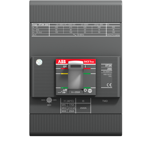 1SDA068221R1 ABB - XT3S 250 TMD 250-2500 3p F F