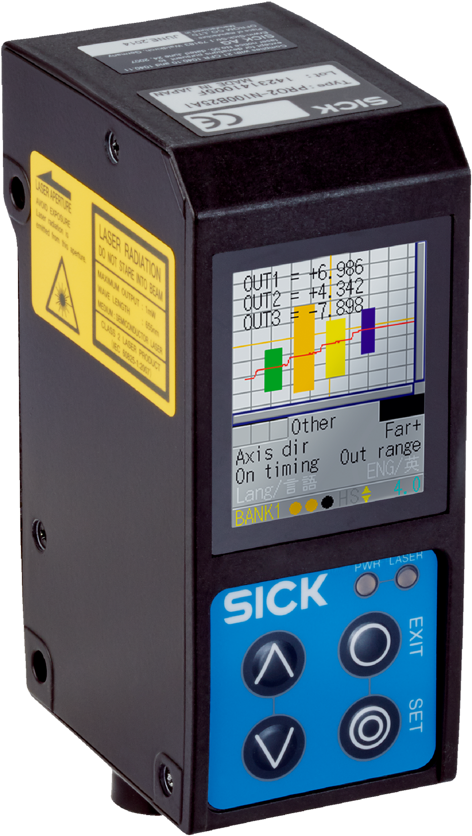 PRO2-P100B25A1 DISPLAC. SENS, OPTICAL Sick